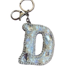 Porte-clés élégant en perles de rocaille, fait main, brodé de cristaux, breloque de sac et porte-clés de luxe, cadeaux de mode - Product Image 5