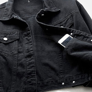 Chaqueta Vaquera Informal de Alta Calidad para Mujer, Nueva Llegada, Venta al por Mayor Personalizada para Mujer, MOQ Bajo, Chaqueta Vaquera Lavada Linda - Product Image 3