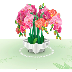 Tarjeta de Felicitación 3D Pop-Up con Diseño de Orquídea, Impresión Digital en Papel, Patrón Personalizado, Hecho a Mano en Vietnam, Fabricante ODM/OEM, Venta al Por Mayor - Product Image 3