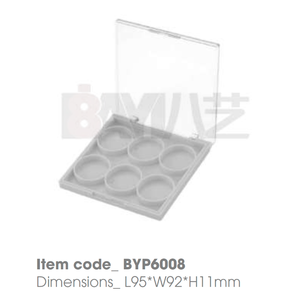 Tarros de plástico al por mayor con logotipo personalizado, paletas vacías con tapa transparente abatible para corrector, sombra de ojos, delineador de ojos y lápiz labial - Product Image 1