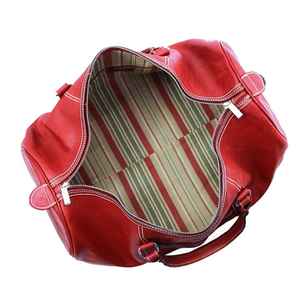 Bolsa de Viaje Deportiva Plegable de Cuero Genuino Marrón de Alta Calidad, Estilo Vintage, Impermeable, Multifuncional y Grande - Product Image 3