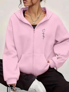 Sudaderas Oversize de Mujer con Hombros Caídos, Lisas, Estilo Urbano, con Capucha - Product Image 3