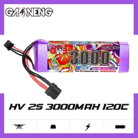 GNB GAONENG 120C Baterai Lipo HV Daya Tinggi 2S 3000mAh 7.6V DENGAN PLUG XT60 untuk Pesawat Terbang, Helikopter, Mobil RC, Kapal, FPV Skala Besar