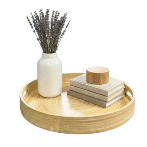 Plateau en bambou du Vietnam 30x5CM, léger, pour la présentation des aliments en restaurant, plateau de service pour la maison, salle de bain - Product Image 1
