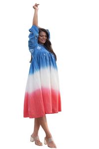 Vestido Largo Maxi de Algodón 100% Tejido con Estampado Digital, Ligero y Transpirable, Ropa de Mujer al por Mayor - Product Image 3