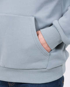 เสื้อฮู้ดผู้ชายสีฟ้าอ่อน ทรงปกติ ผ้าฝ้ายฟลีซ สวมใส่สบาย มีกระเป๋าหน้า เหมาะสำหรับใส่ในฤดูใบไม้ร่วง - Product Image 4