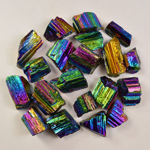 Tourmaline noire brute avec revêtement en titane arc-en-ciel, cristal d'aura naturel, lot en gros 50x100mm 50-250g - Product Image 2