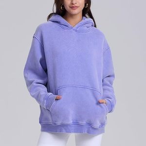 เสื้อฮู้ดดี้ทรงโอเวอร์ไซส์สไตล์วินเทจ ยูนิเซ็กซ์ ล้างสีแบบแอซิดวอช ผ้าฝ้ายฟลีซ - Product Image 2