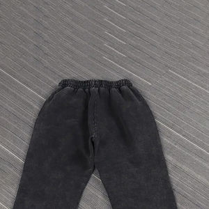 กางเกงขายาวสีดำแนววินเทจของผู้ชายกางเกงผ้าฝ้ายฟอกสีคุณภาพสูงสำหรับผู้ชายกางเกงลายทางแบบตรงโค้ง - Product Image 5