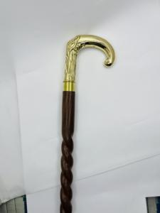 Canne de marche sculptée en métal poli, modèle antique moderne - Art et objet de collection - Product Image 3