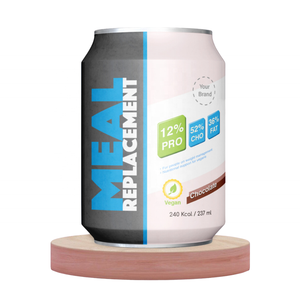 Innovador vegano/vegetariano Chocolate Oral líquido reemplazo de comida suplementos de salud para adultos en embalaje de lata - Product Image 1