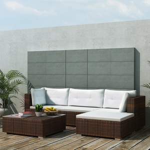 Conjunto Modular Mediano para Salón, en Acero con Recubrimiento en Polvo Marrón, para Jardín - Product Image 1