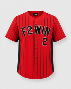 เสื้อเบสบอลผู้ชาย F2WIN สีดำ แขนสั้น ลายทาง ระบายเหงื่อได้ดี ทรงปกติ ติดกระดุมด้านหน้า ผลิตจากโพลีเอสเตอร์ 100% พร้อมลายตัวอักษร - Product Image 5