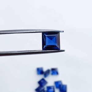 อัญมณีทรงเหลี่ยมเพชรพลอยไคยาไนต์สีฟ้าธรรมชาติที่ผ่านการรับรองขนาด5มม. สำหรับเครื่องประดับจี้แหวนทำราคาพิเศษ - Product Image 3