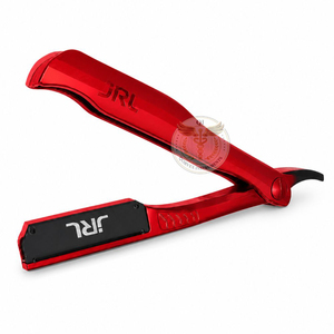 JRL - Maquinilla de Afeitar Magnética Roja de Lujo, de Acero Inoxidable, con Hoja Recta, Logotipo Personalizado, 1 Año de Garantía, para Barberos Profesionales - Product Image 1