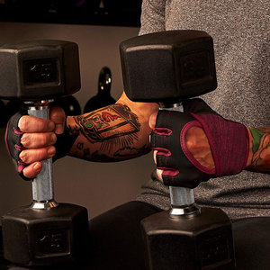 Half Finger Coverage Solid Color NeopreneCotton Adjustable Wrist Strap Non-Slip Weightlifting Gloves Gym Unisex High Quality - Product Image 3