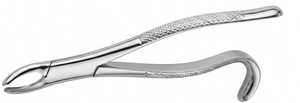 Forceps d'extraction dentaire pour molaire gauche maxillaire, à bec baïonnette décalé, en acier inoxydable, instrument réutilisable - Product Image 4