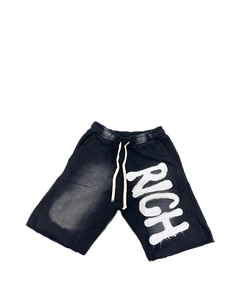 Pantalones Cortos de Algodón French Terry de Alta Calidad con Logotipo Personalizado 2026, con Parches Cosidos, Lavado Ácido y Estilo Desgastado para Hombre - Product Image 2