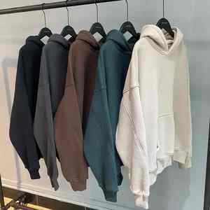 Sudaderas con Capucha Gruesas para Hombre 100% Algodón al por Mayor, Sudaderas Casuales Personalizadas con Hombros Caídos, Diseño Streetwear, Fabricante de Sudaderas con Capucha Tipo Pullover - Product Image 6