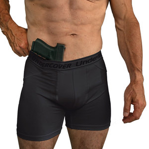 Undercover Holster Gun Pocket Shorts for Men Concealed Carry <b>Underwear</b> <b>Compression</b> Gun Holding Pocket Shorts for Men - Product Image 1