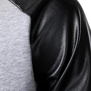 เสื้อแจ็คเก็ตวาร์ซิตี้แบบกำหนดเอง ปักโลโก้ คุณภาพสูง ทำจากผ้าขนสัตว์และหนัง แจ็คเก็ตเบสบอล - Product Image 5