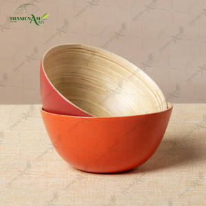 Nouvelle conception, ensemble de vaisselle jetable en bambou personnalisé, écologique, imperméable, construction solide, bol à salade, service de nourriture - Product Image 3