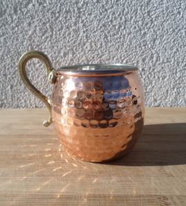 Elegant Hammered Copper Cocktail <b>Cup</b> Set with <b>Reusable</b> Straws for Moscow Mule Beer Coffee and Party Drink Serving - Product Image 6