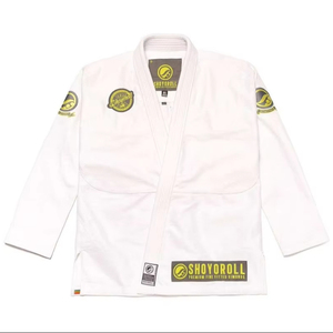 ชุดยูนิเซ็กซ์ BJJ Gi 260GSM ผ้าฝ้าย 100% สีขาว ชุดยิวยิตสู คิโมโน ทนทาน ระบายอากาศได้ดี ชุดฝึกซ้อม รับผลิตแบบ OEM ODM ขายส่ง - Product Image 1