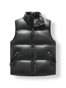 Chaleco Acolchado Personalizado de Alta Calidad con Logotipo Personalizado para Mujer, Chaleco de Piel Sintética Vintage Impermeable, Ligero, Sin Mangas, Abrigo Cálido de Invierno - Product Image 1