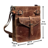 Bolso de hombro de viaje de moda personalizado vintage, bolso de mensajero de moda de cuero genuino para hombre, bolso cruzado pequeño de diseñador para hombre