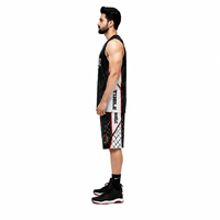 Ensemble d'uniformes de basketball surdimensionnés haut de gamme 100 % polyester maille pour streetball, tenue d'équipe personnalisée OEM