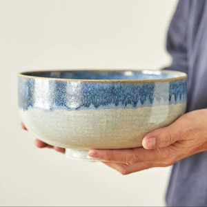 Tazón de Cerámica Hecho a Mano al por Mayor, Elegante Tazón para Servir en la Cocina, para Sopa, Ensalada, Arroz y Bocadillos, Tazón de Cerámica Duradero - Product Image 1