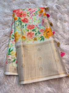 Sari en soie pour occasions spéciales, bordure jacquard, pallu assorti, chemisier assorti, style moderne, toutes saisons, séchage rapide, coupe classique, Saurya Life - Product Image 6