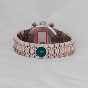 Custom VVS Moissanite <b>Diamond</b> Stainless Steel Mechanical Auto 3BAR Glass 41mm Analog Fully Iced Luxury Unisex <b>Watch</b> Butterfly - Product Image 6