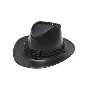 Chapeau de cowboy en feutre de laine à large bord, tendance, avec boucle de ceinture et bords ondulés, pour l'hiver, style décontracté, chapeau d'extérieur Fedora LMOQ - Product Image 2