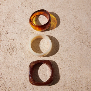 Bracelets ronds en résine faits à la main, bijoux de mode modernes pour femmes, FAIZA CRAFT FC-7188 - Product Image 6