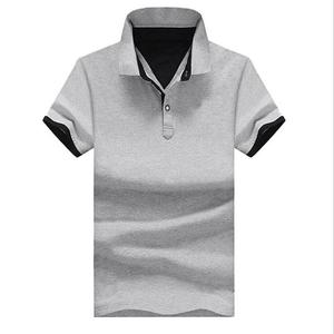 Polo de Manga Corta Gris para Hombre con Ribete Naranja, Informal, de Algodón Piqué, Transpirable, Corte Regular, Diseño con Botones - Product Image 5