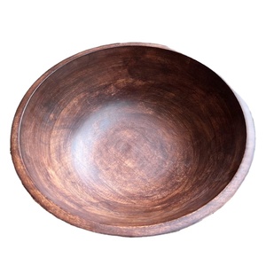 <b>Wood</b> Salad Bowl with Serving <b>Utensils</b> Centrepiece Housewarming Gift Fruit for Living Room <b>Kitchen</b> Mother's Day Gift - Product Image 1