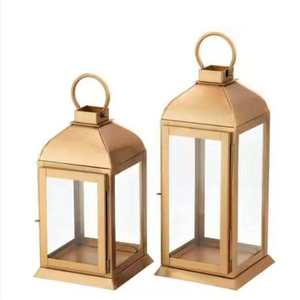 Portavelas Cuadrado de Metal para Exteriores, Hecho a Mano, Resistente, para Decoración de Bodas y Hogar - Product Image 1