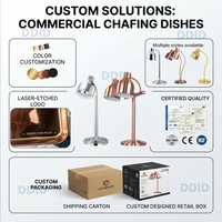 Lampe chauffante électrique à tête unique en acier inoxydable pour buffet, équipement de cuisine commerciale pour hôtels et restaurants