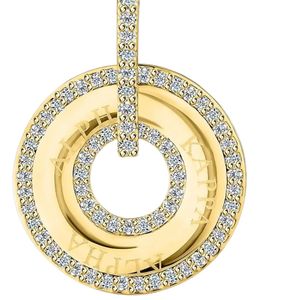 Boucles d'oreilles pendantes en cristal doré avec un design géométrique double cercle, bijoux élégants pour femmes, tendance et scintillants - Product Image 5