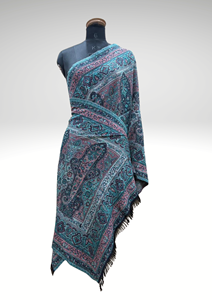 Abaya de Viscosa Jacquard de Tejido Directo de Fábrica Safaa - Abaya de Lujo con Patrón Étnico Jamawar, Prenda Modesta para Mujer - Product Image 1