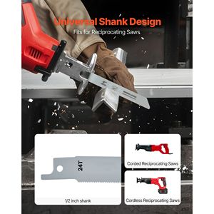 Set di Lame per Sega a Gattuccio Bimetalliche, 32 Pezzi, Attacco Universale, Varie Dimensioni per Taglio di Metallo e Legno - Product Image 5