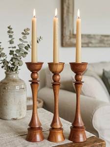 Modern Rustic Wooden <b>Candle</b> Stand Holder for Home Interior Decoration Dining Table Centerpiece and Decorative <b>Candle</b> Display - Product Image 6
