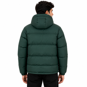 Veste matelassée et rembourrée pour homme, coupe-vent chaude, avec fermeture éclair, décontractée, épaisse, isolante, à capuche personnalisée, style USA - Product Image 3