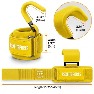 Ganchos de levantamiento de pesas OEM con soporte para muñeca para entrenamiento de fuerza y ejercicios de tracción, personalización de marca, proveedor mayorista para gimnasios - Product Image 4