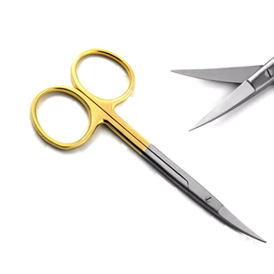 Gran Oferta: Nuevo Set Profesional de 5 Piezas de Tijeras Quirúrgicas Dentales Curvas TC Iris Alemanas de 4.5 Pulgadas, de Acero Inoxidable de Precisión Max - Product Image 5