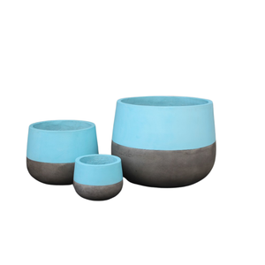 Macetas de hormigón de color puro para exteriores pequeñas contemporáneas Jardín de casa de diseño simple - Product Image 1