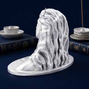 Ídolo Adiyogi Chapado en Plata 999 de Jaipur Metals |   100% Latón |   Artesanía Religiosa |   11x7.5x7cm |   220g |   Templo para Oficina en Casa - Product Image 1