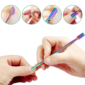 Double Head Trendy Product All-in-One Professional Cuticle Care <b>Tool</b> Set Durable Stainless Steel Manicure Kit With Portable <b>Case</b> - Product Image 3